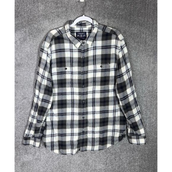 American Eagle Outfitters Other - American Eagle AEO Flannel Shirt Mens Size XXL Prep Fit Blue Plaid Chest Pockets